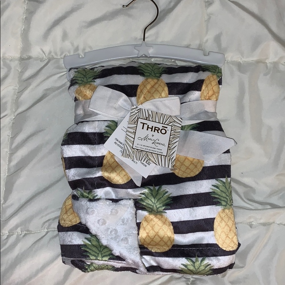 THRŌ by Marlo Lorenz Pineapple print  baby throw